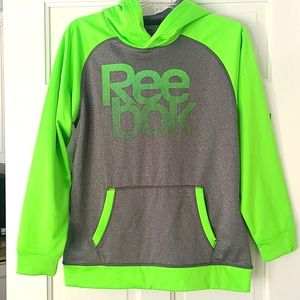 Reebok Youth Hoodie  Sz 14/16. Neon Green & Gray
